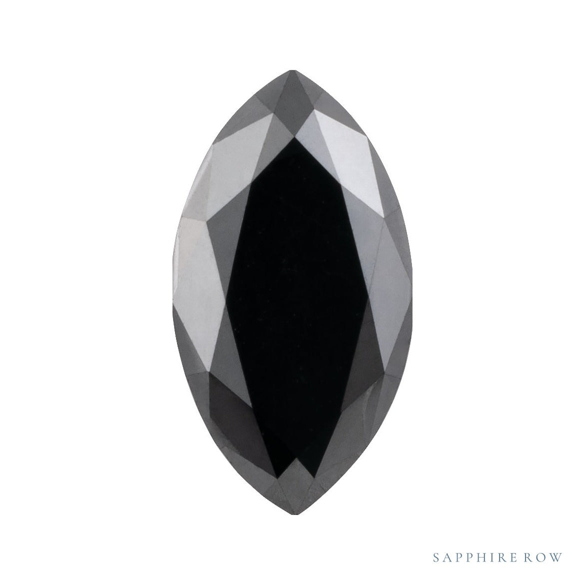 0.75 ct Natural Diamond (Color Enhanced) – Black Opaque – Marquise Cut — Sapphire Row · cut7