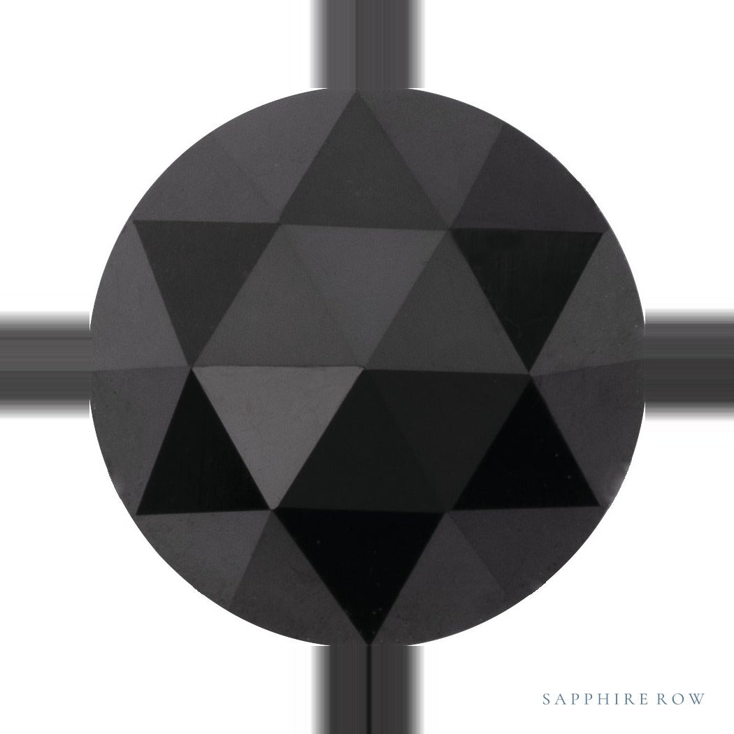 0.60 ct Natural Diamond (Color Enhanced) – Black Opaque – Round Cut – Rose-Cut — Sapphire Row · cut6