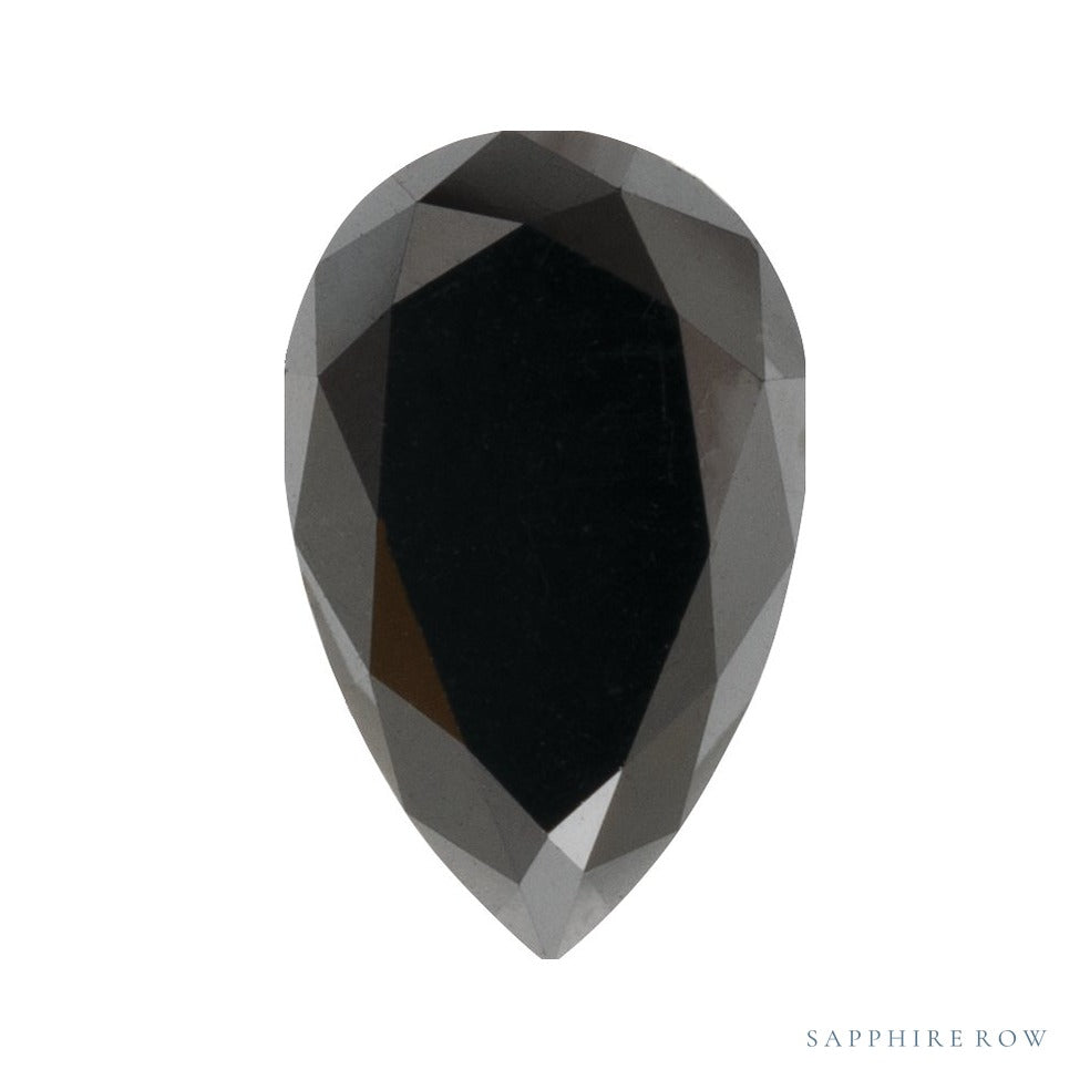0.50 ct Natural Diamond (Color Enhanced) – Black Opaque – Pear Cut — Sapphire Row · cut7