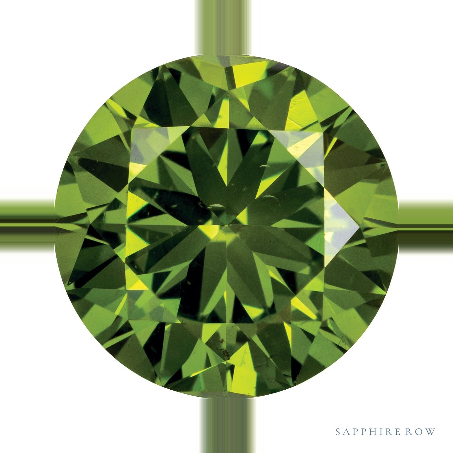 0.33 ct Natural Diamond (Color Enhanced) – Dark Green SI – Round Cut — Sapphire Row · cut6