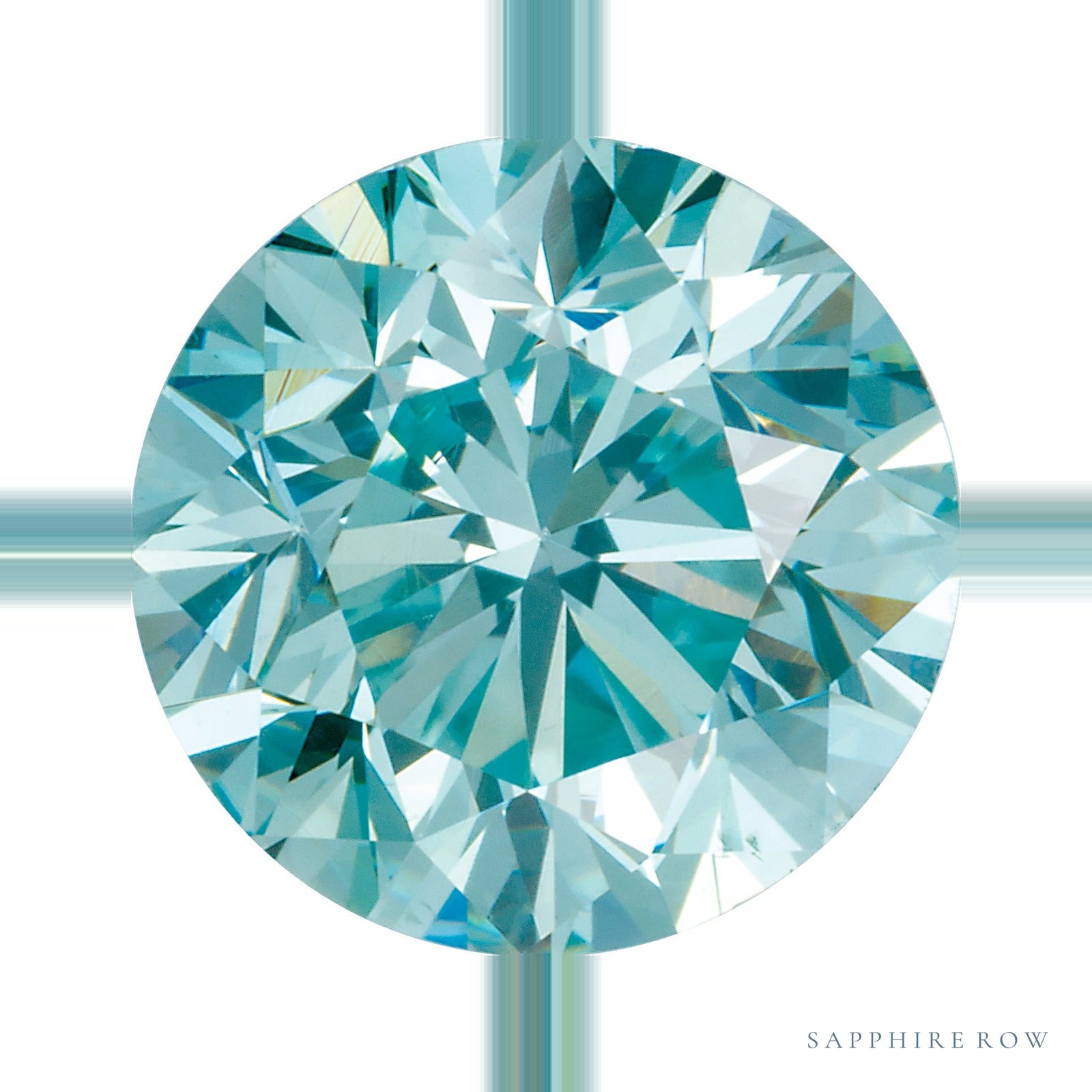0.25 ct Natural Diamond (Color Enhanced) – Aqua Blue SI – Round Cut — Sapphire Row · cut6