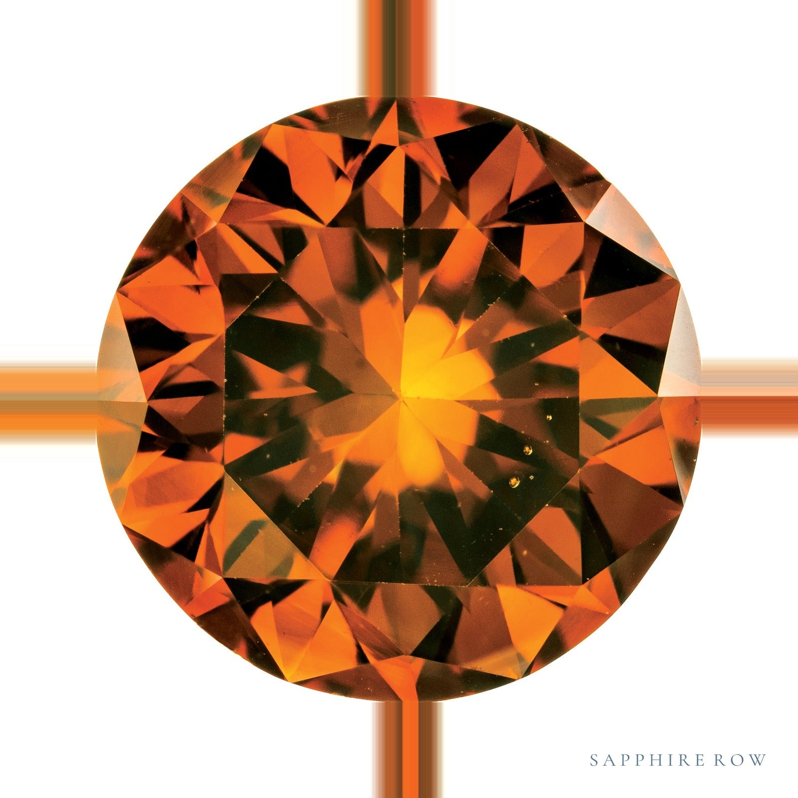 0.25 ct Natural Diamond (Color Enhanced) – Burnt Orange SI – Round Cut — Sapphire Row · cut6
