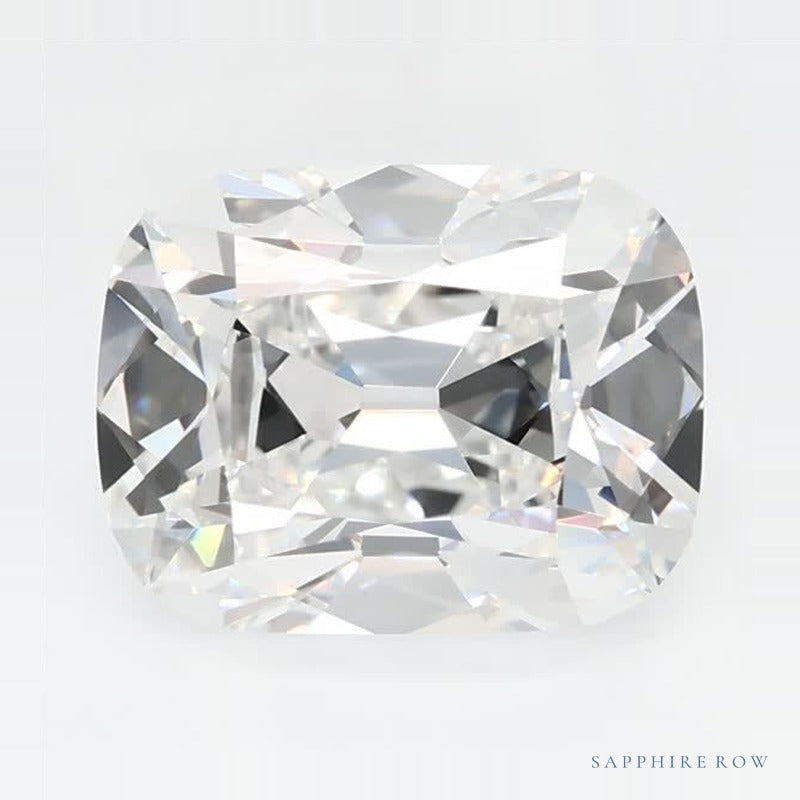 2.05 ct Lab-Grown Diamond – E VVS2 – Elongated Cushion Cut – Old Mine Cut – GCAL Certified — Sapphire Row · cut6