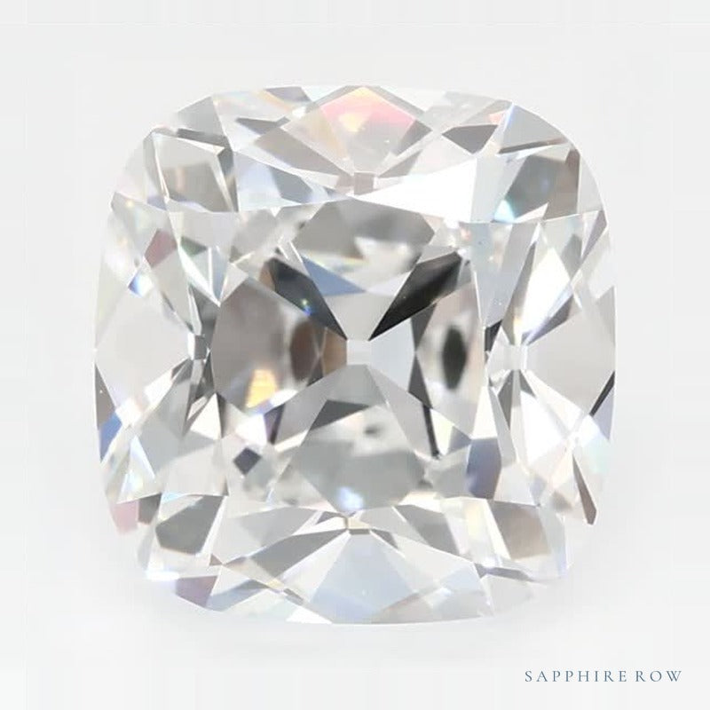 2.45 ct Lab-Grown Diamond – F VVS2 – Cushion Cut – Old Mine Cut – GCAL Certified — Sapphire Row · cut6