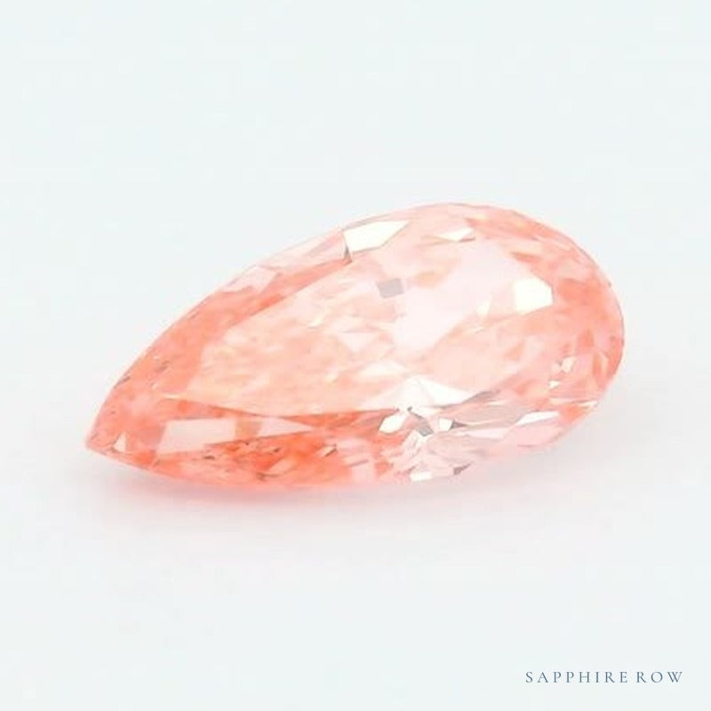 0.58 ct Lab-Grown Fancy Vivid Pink Diamond – VVS2 – Pear Cut – IGI Certified — Sapphire Row · cut6