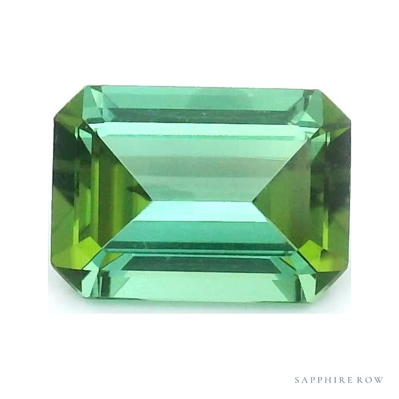 0.90 ct Natural Green Tourmaline – Emerald Cut — Sapphire Row · cut6