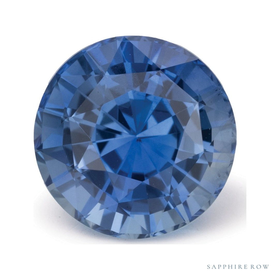 2.24 ct natural cornflower blue sapphire, round cut | Sapphire Row · cut7