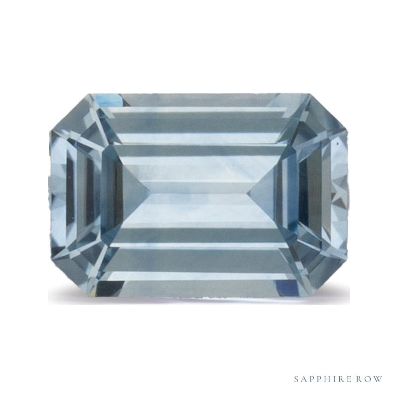 0.83 ct Natural Green Sapphire (Heated) – Emerald Cut — Sapphire Row · cut7