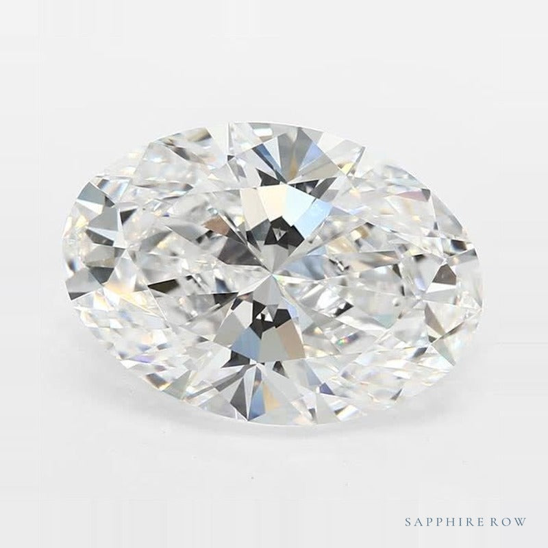 5.09 ct Lab-Grown Diamond – D VVS2 – Oval Cut – GCAL Certified — Sapphire Row · cut7