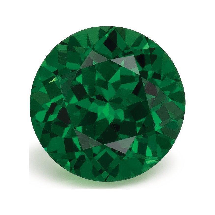 0.88 ct Natural Green Tsavorite Garnet (Untreated) – Round Cut — Sapphire Row · cut7