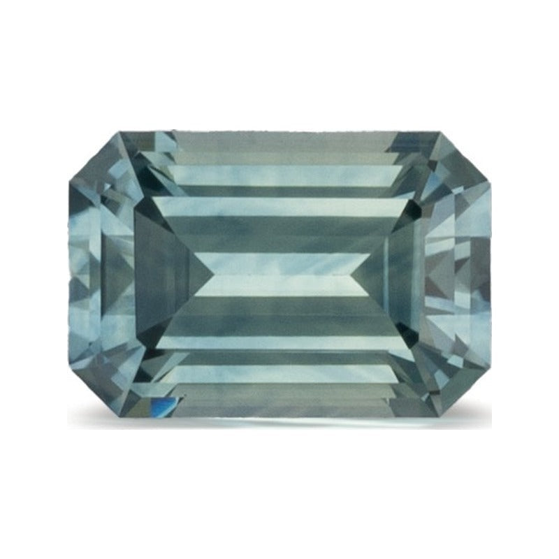 0.68 ct Natural Green Sapphire (Heated) – Emerald Cut — Sapphire Row · cut7