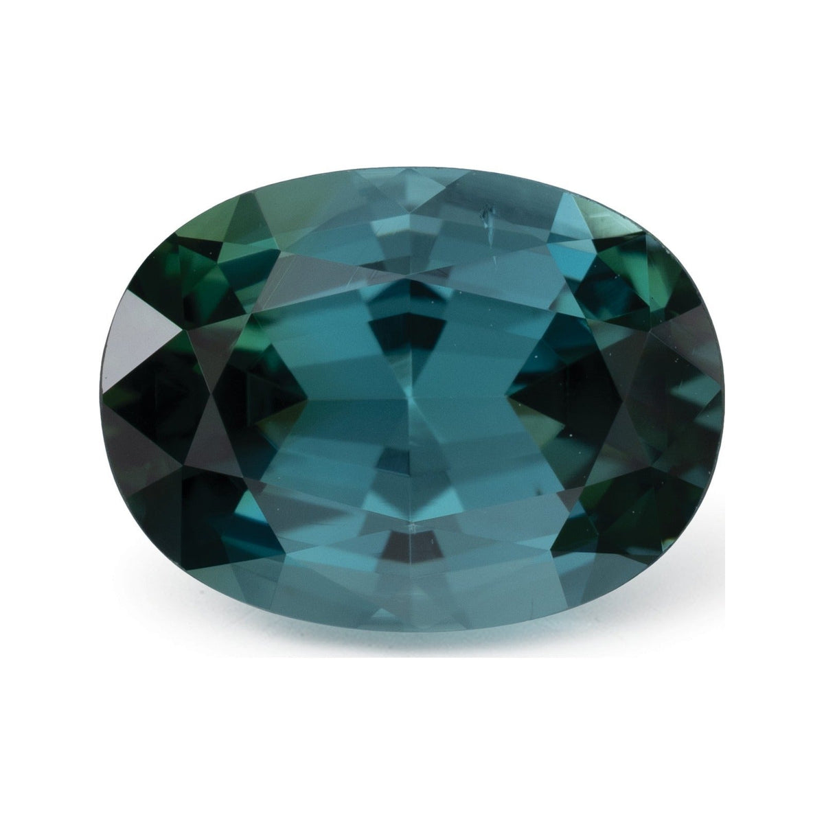 2.09 ct Natural Teal Tourmaline – Oval Cut — Sapphire Row · cut7