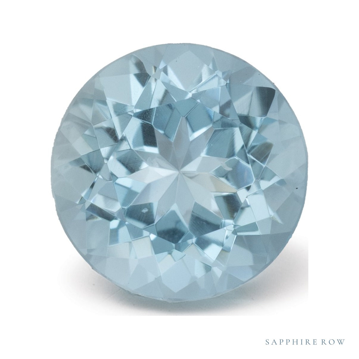 1.70 ct Natural Blue Aquamarine – Round Cut — Sapphire Row · cut7