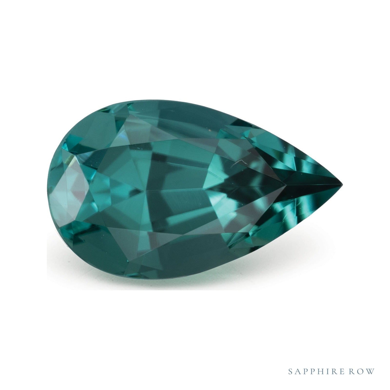 1.56 ct Natural Teal Tourmaline – Pear Cut — Sapphire Row · cut7
