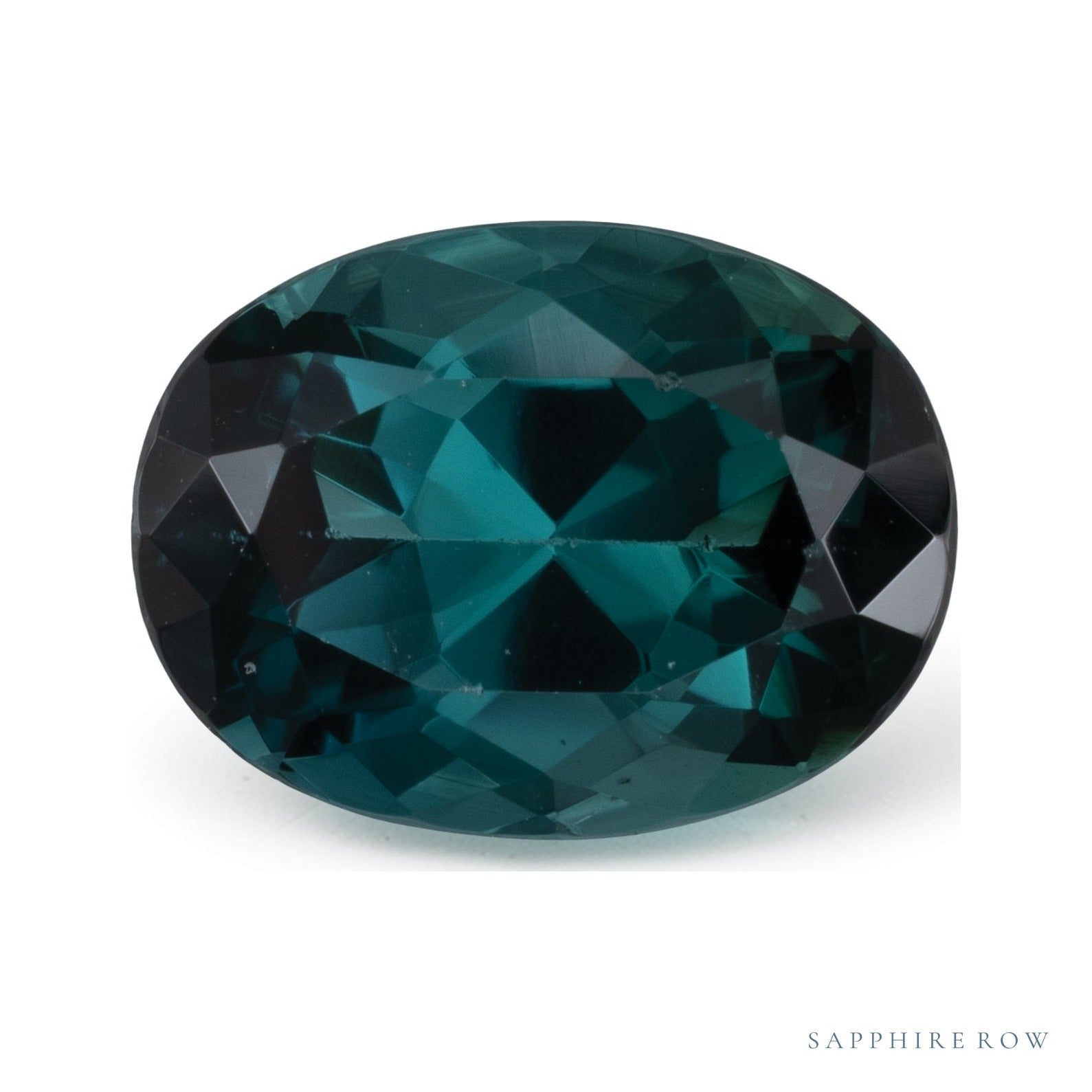 1.38 ct Natural Teal Tourmaline – Oval Cut — Sapphire Row · cut7