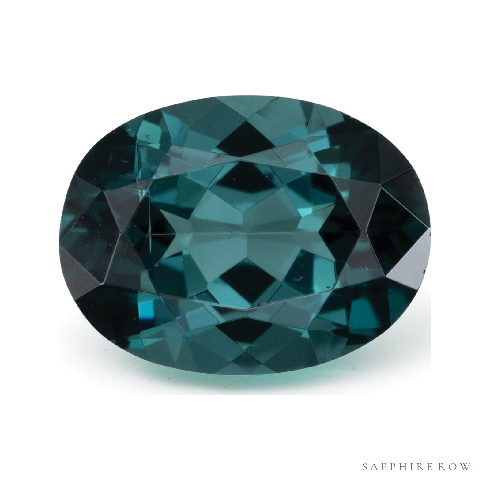 1.33 ct Natural Teal Tourmaline – Oval Cut — Sapphire Row · cut7