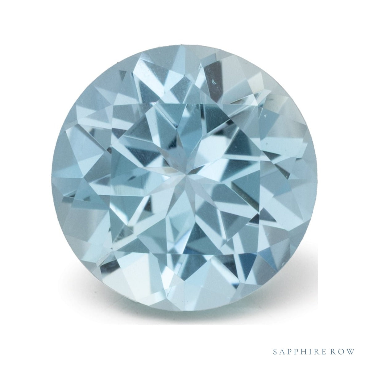 1.62 ct Natural Blue Aquamarine – Round Cut — Sapphire Row · cut7