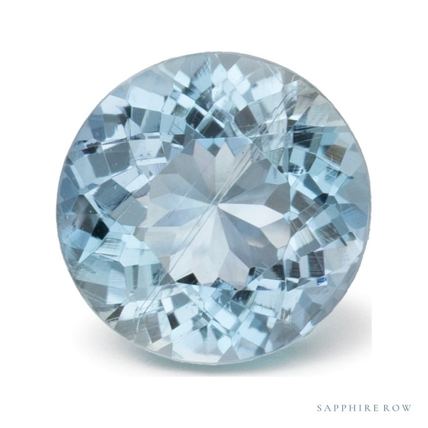 1.56 ct Natural Blue Aquamarine – Round Cut — Sapphire Row · cut7