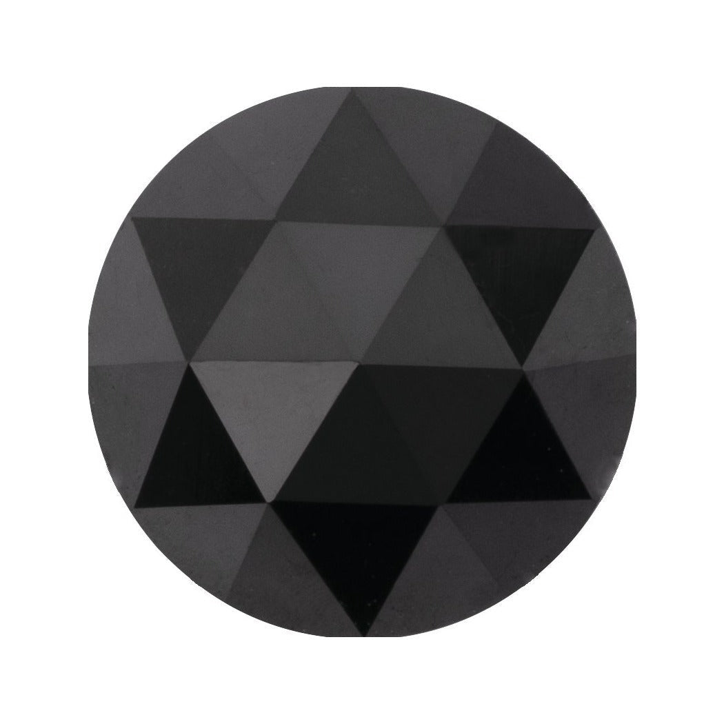 0.45 ct Natural Diamond (Color Enhanced) – Black Opaque – Round Cut – Rose-Cut — Sapphire Row · cut7