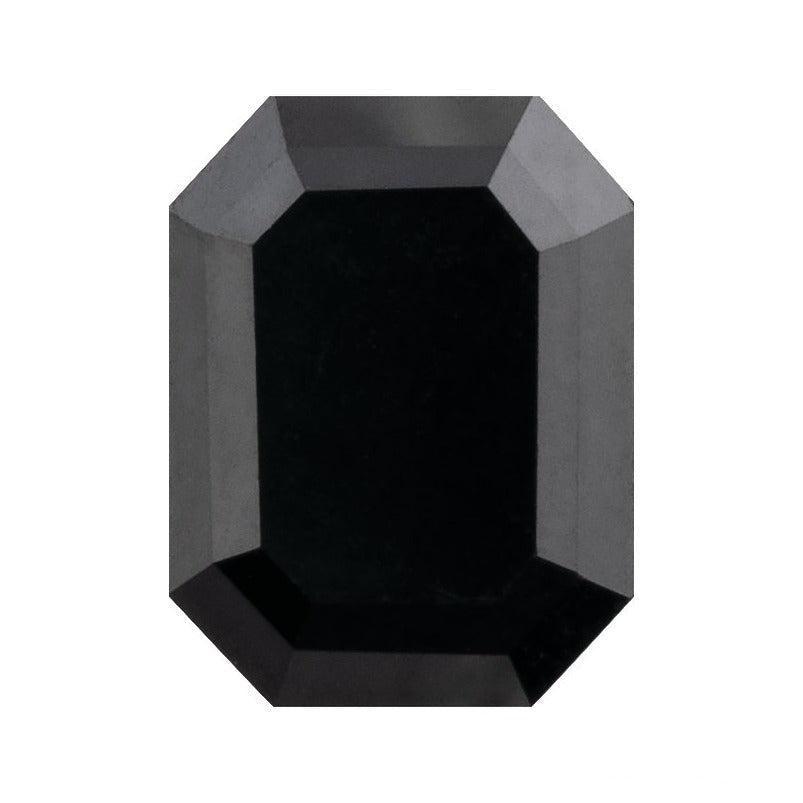 0.33 ct Natural Diamond (Color Enhanced) – Black Opaque – Emerald Cut — Sapphire Row · cut7