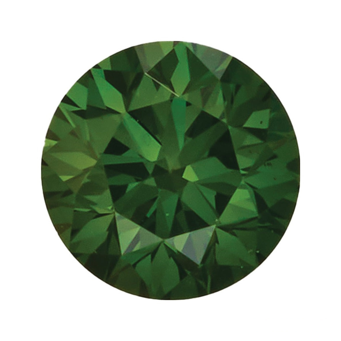 0.10 ct Natural Diamond (Color Enhanced) – Forest Green SI – Round Cut — Sapphire Row · cut7