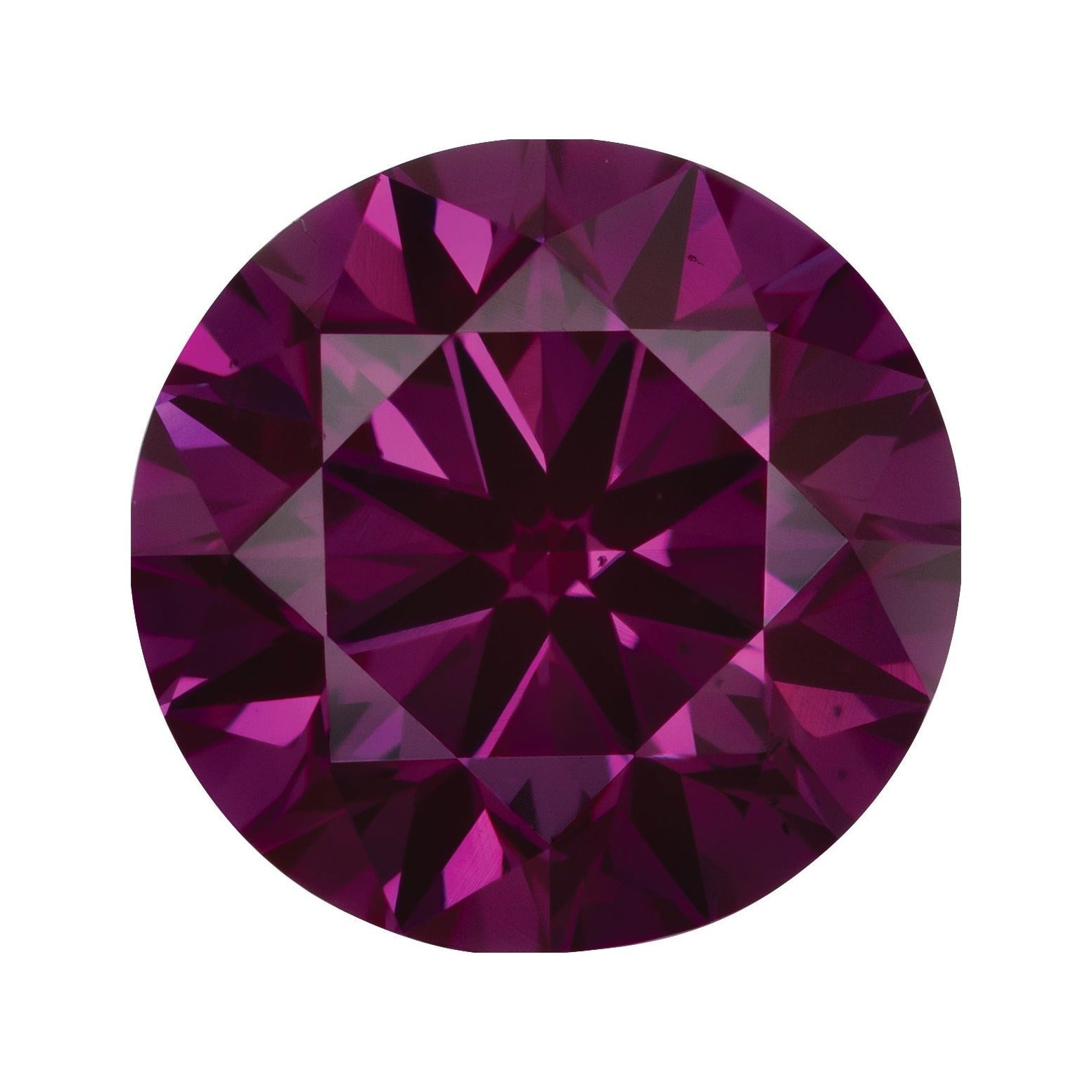 0.10 ct Natural Diamond (Color Enhanced) – Purple SI – Round Cut — Sapphire Row · cut7