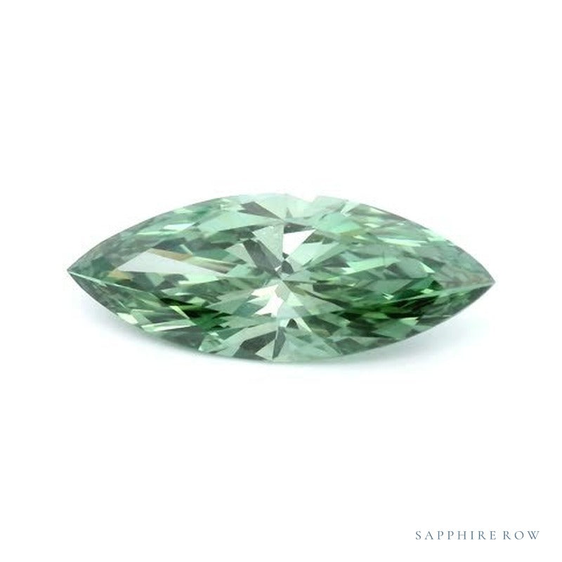 1.87 ct Lab-Grown Fancy Vivid Green Diamond – VS2 – Marquise Cut – IGI Certified — Sapphire Row · cut7