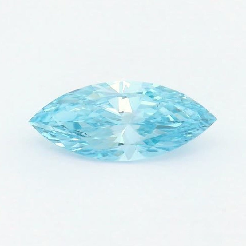 0.58 ct Lab-Grown Fancy Vivid Blue Diamond – VS2 – Marquise Cut – IGI Certified — Sapphire Row · cut7