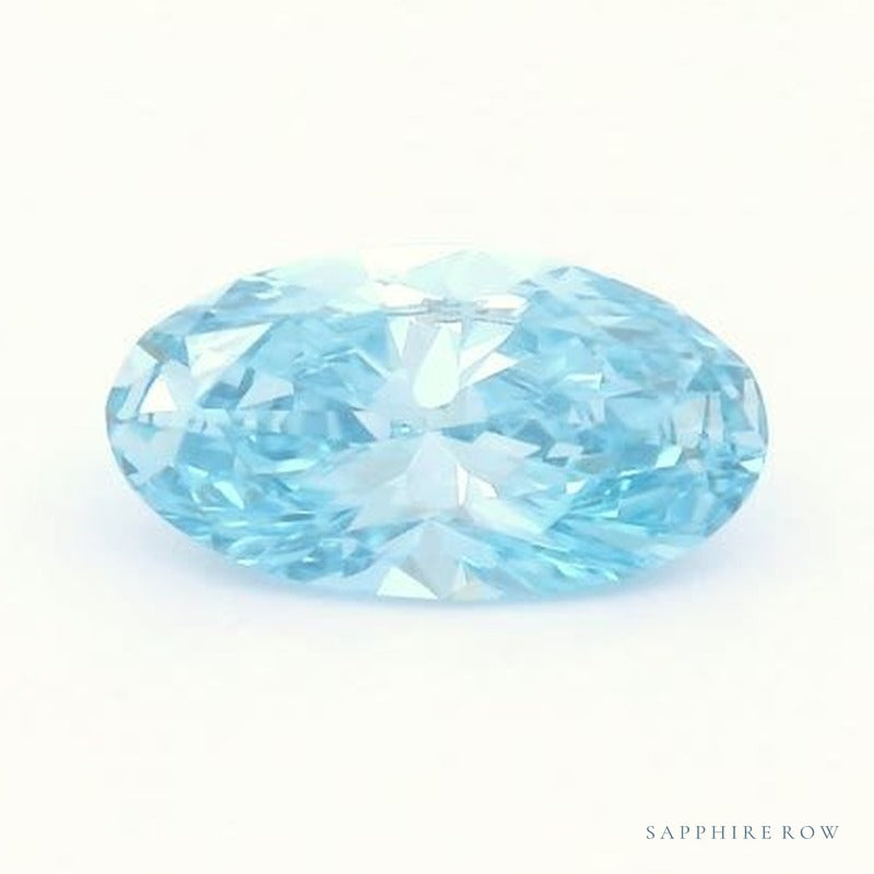 0.58 ct Lab-Grown Fancy Vivid Blue Diamond – VS1 – Oval Cut – IGI Certified — Sapphire Row · cut7