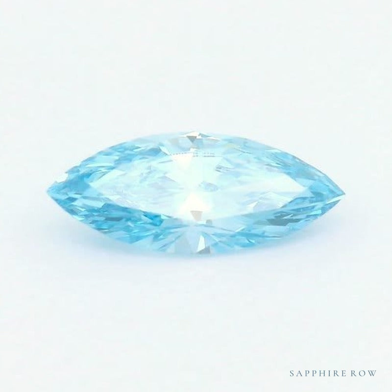 0.56 ct Lab-Grown Fancy Vivid Blue Diamond – VS1 – Marquise Cut – IGI Certified — Sapphire Row · cut7