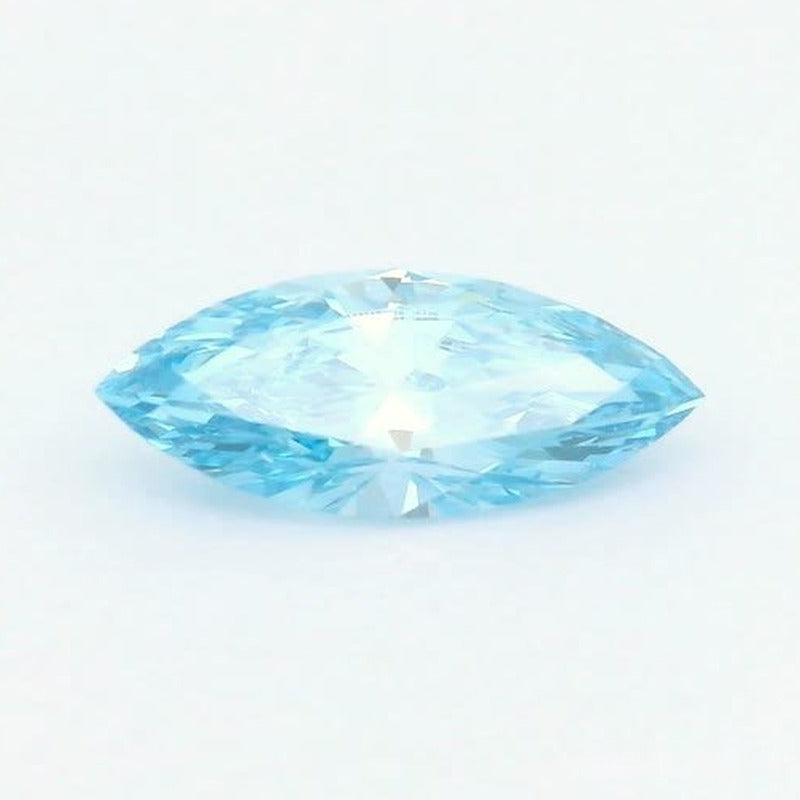 0.56 ct Lab-Grown Fancy Vivid Blue Diamond – VS1 – Marquise Cut – IGI Certified — Sapphire Row · cut7