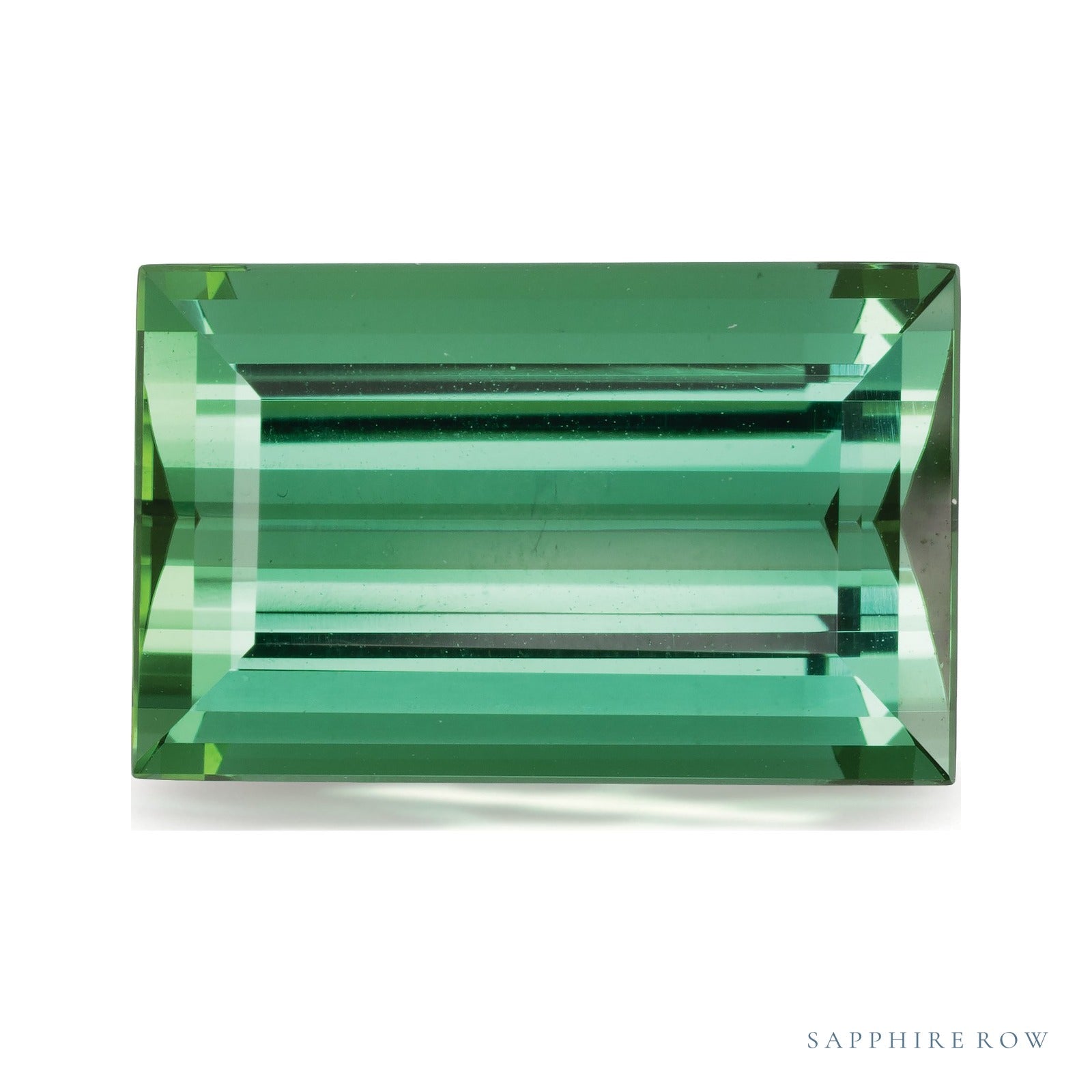 13.69 ct Natural Green Tourmaline – Straight Baguette Cut — Sapphire Row · cut7