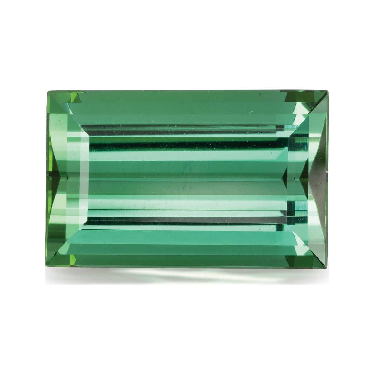 13.69 ct Natural Green Tourmaline – Straight Baguette Cut — Sapphire Row · cut7