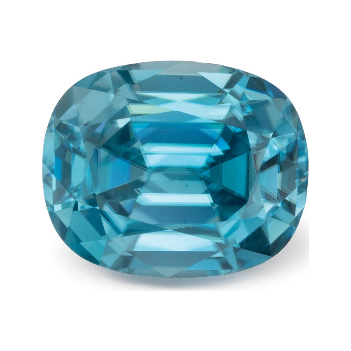 4.06 ct Natural Blue Zircon – Antique Cushion Cut — Sapphire Row · cut7