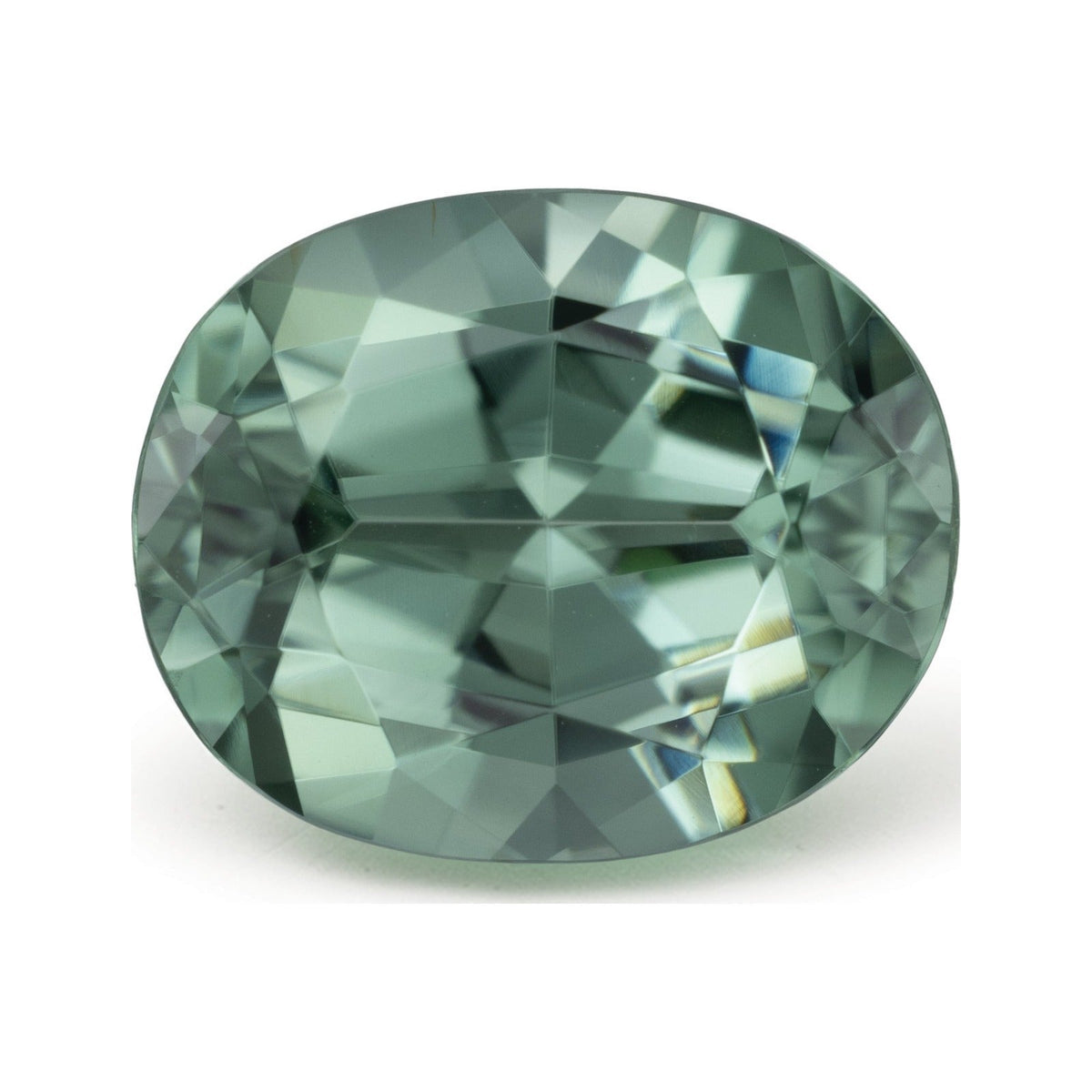 3.42 ct natural mint green tourmaline, oval cut | Sapphire Row · cut7