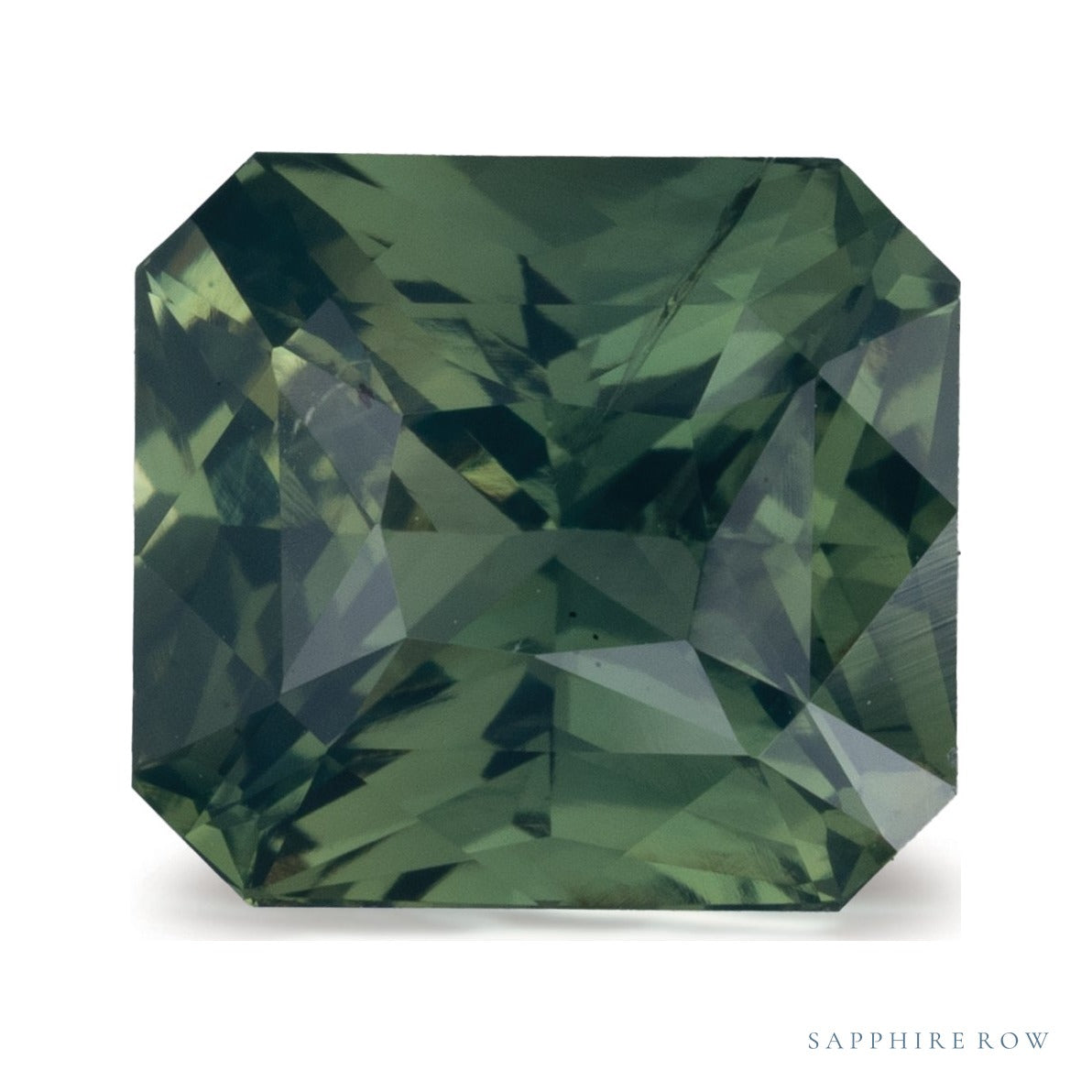 3.08 ct Natural Green Sapphire (Heated) – Radiant Cut – Tanzania — Sapphire Row · cut7