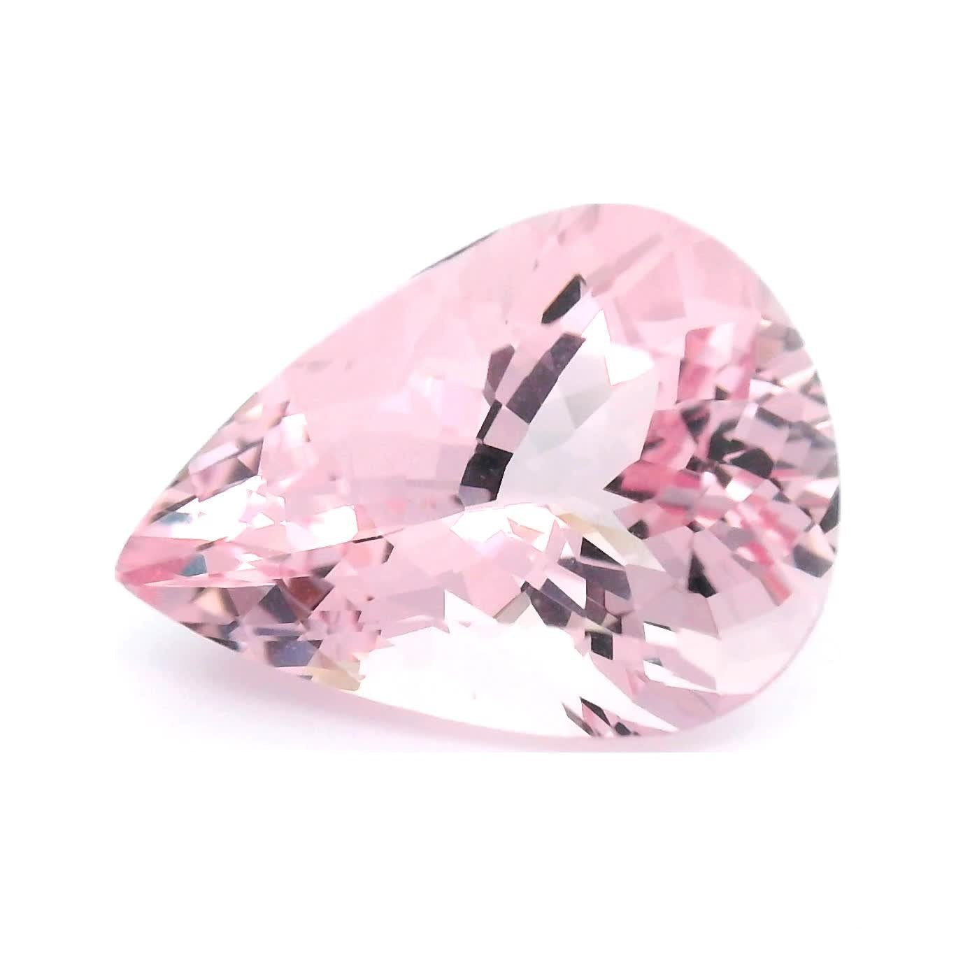 2.96 ct Natural Pink Morganite – Pear Cut — Sapphire Row · cut7