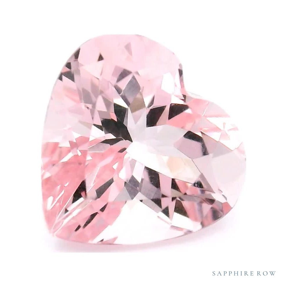2.23 ct Natural Pink Morganite – Heart Cut — Sapphire Row · cut7