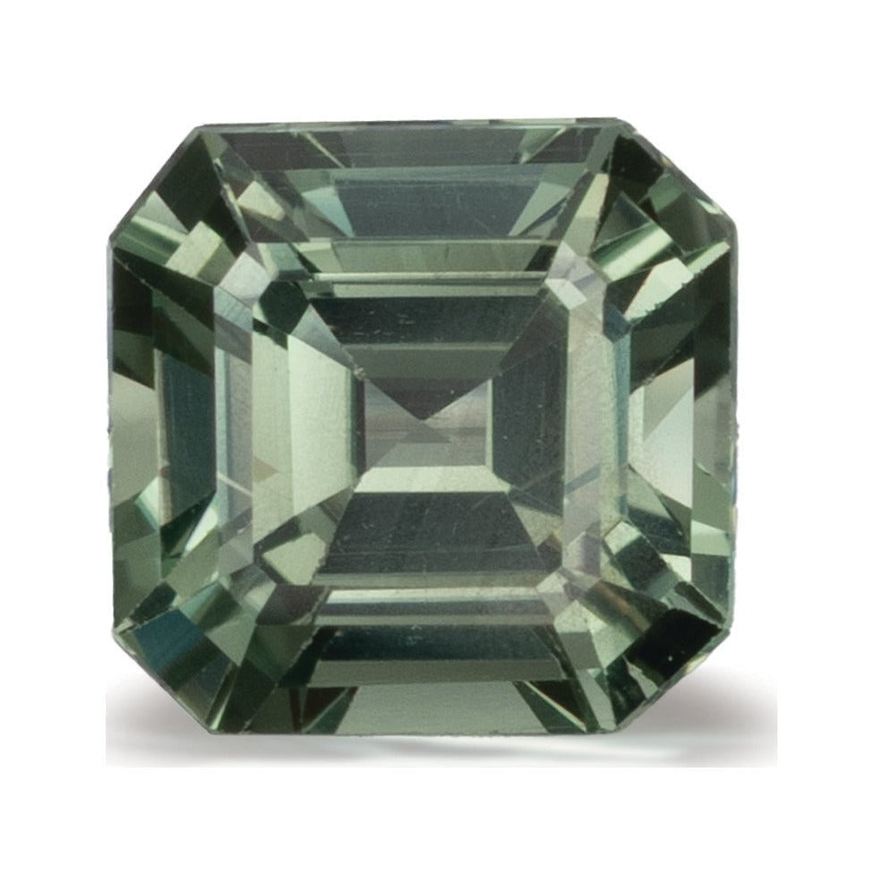 2.23 ct Natural Green Sapphire (No Heat) – Asscher Cut — Sapphire Row · cut7