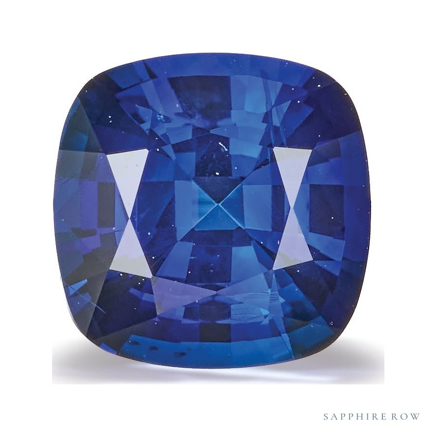 2.20 ct Natural Blue Sapphire (Heated) – Cushion Cut — Sapphire Row · cut7
