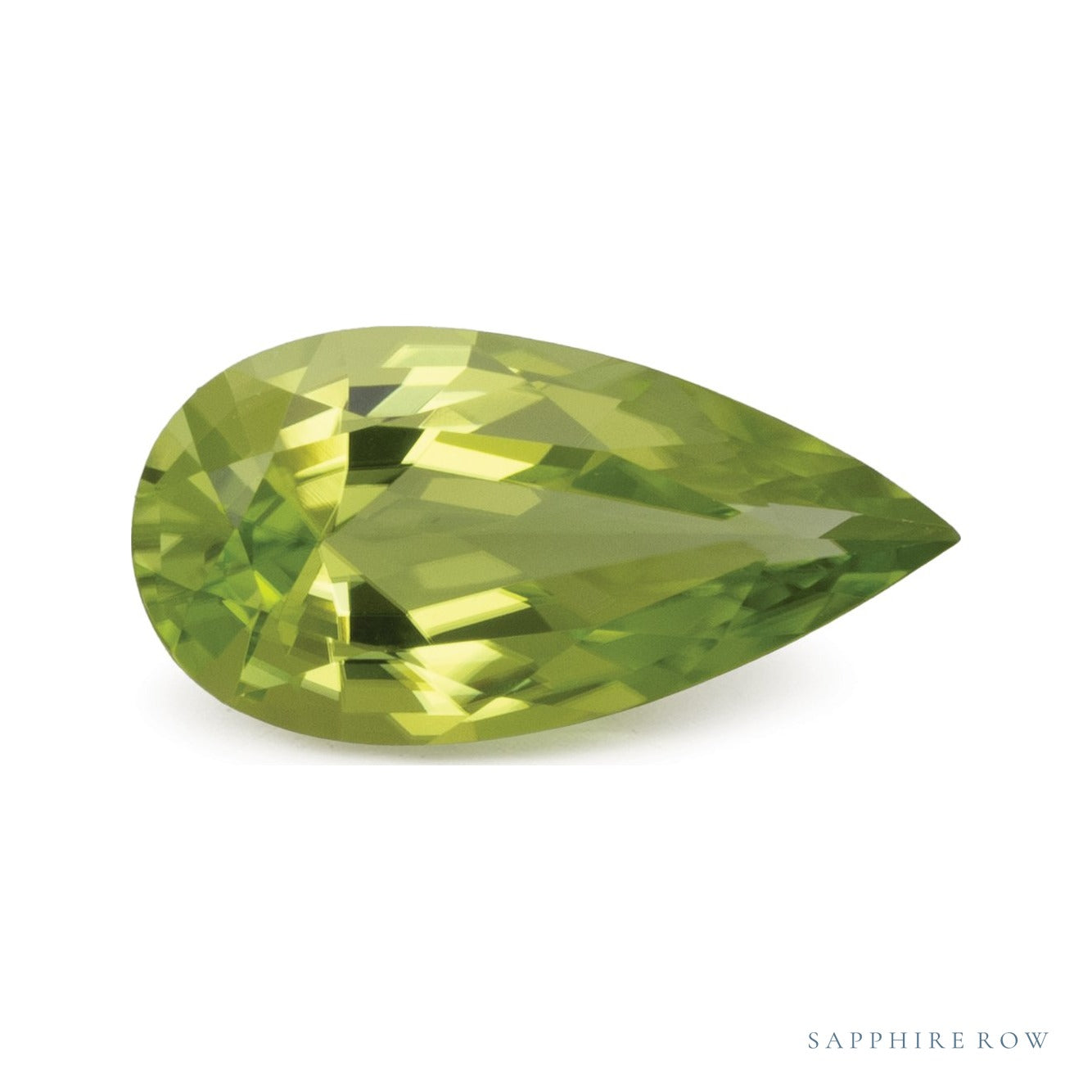 2.04 ct Natural Green Peridot (Untreated) – Pear Cut – Afghanistan — Sapphire Row · cut7