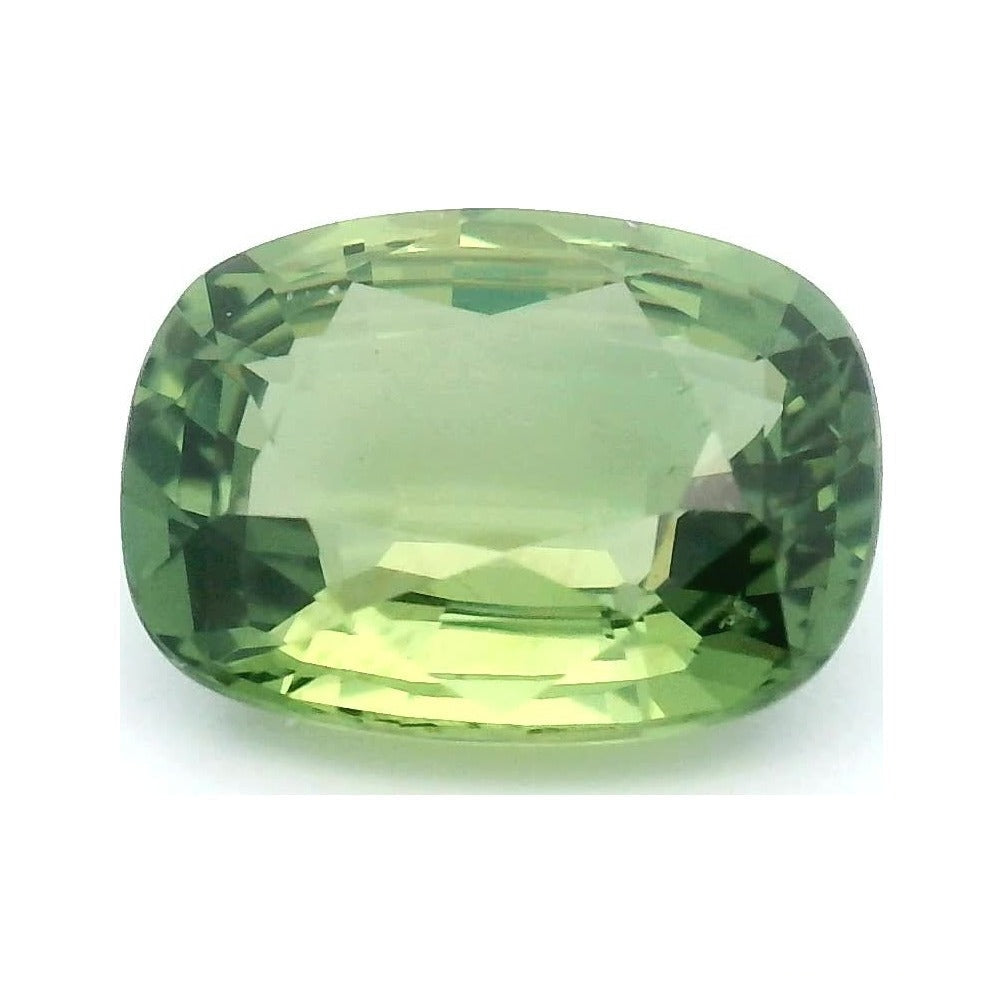 2.28 ct natural green sapphire, antique cushion cut | Sapphire Row · cut7