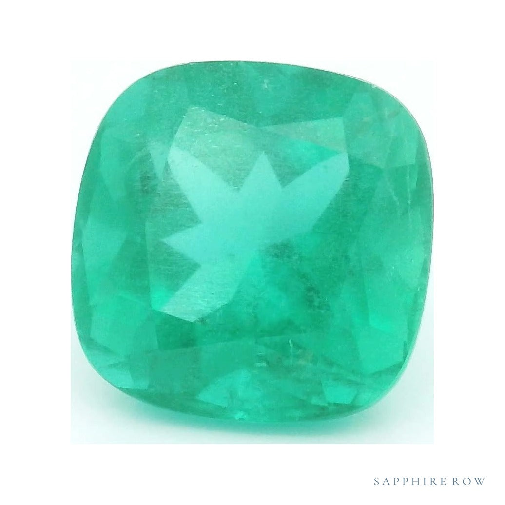 1.95 ct Natural Green Emerald (Oiled) – Cushion Cut — Sapphire Row · cut7