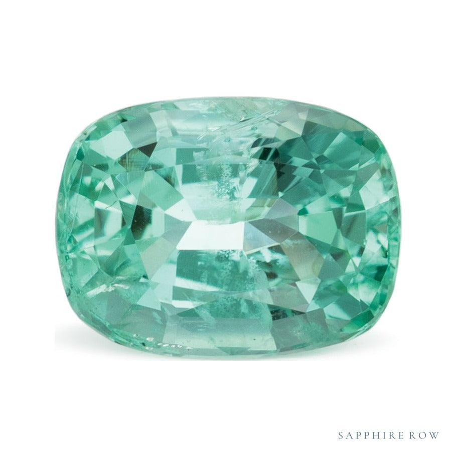 1.94 ct Natural Green Emerald (Oiled) – Antique Cushion Cut – Zambia — Sapphire Row · cut7