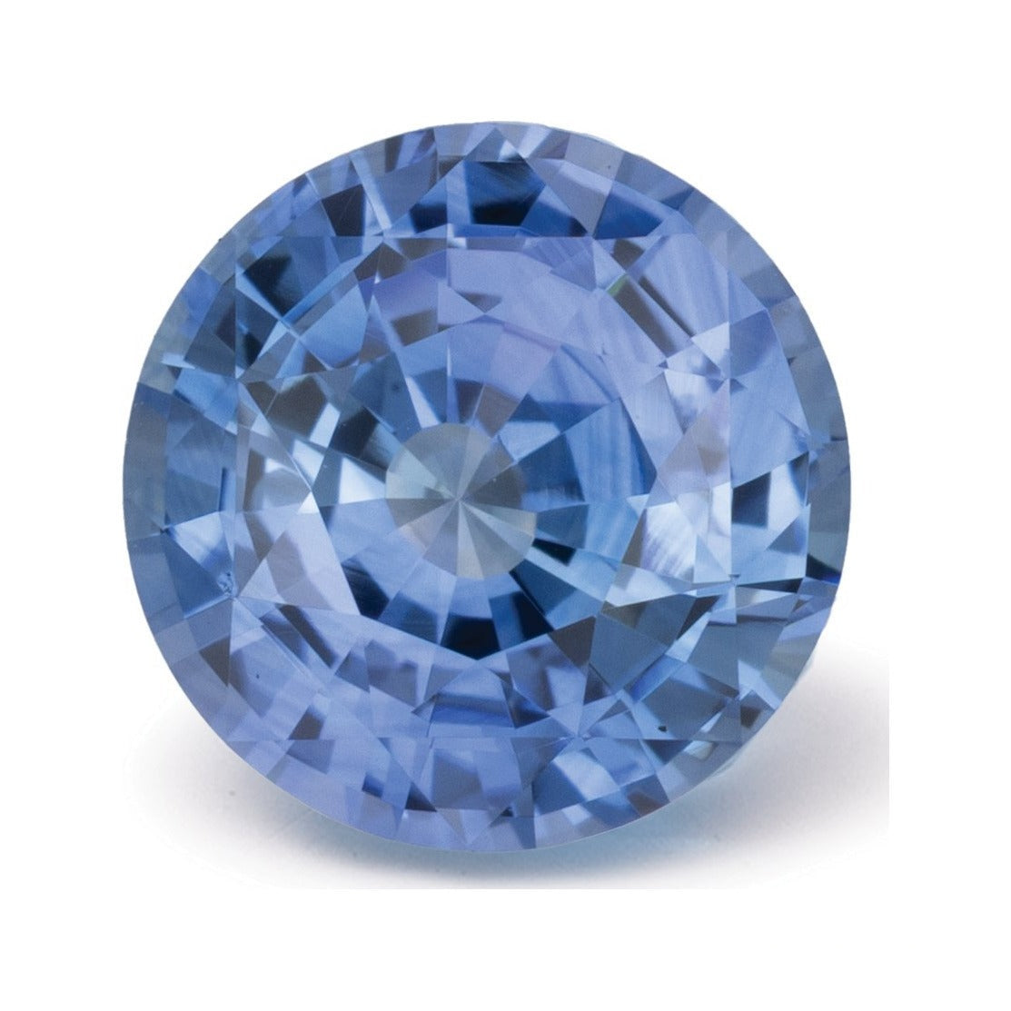 1.89 ct natural cornflower blue sapphire from Sri Lanka, round cut | Sapphire Row · cut7