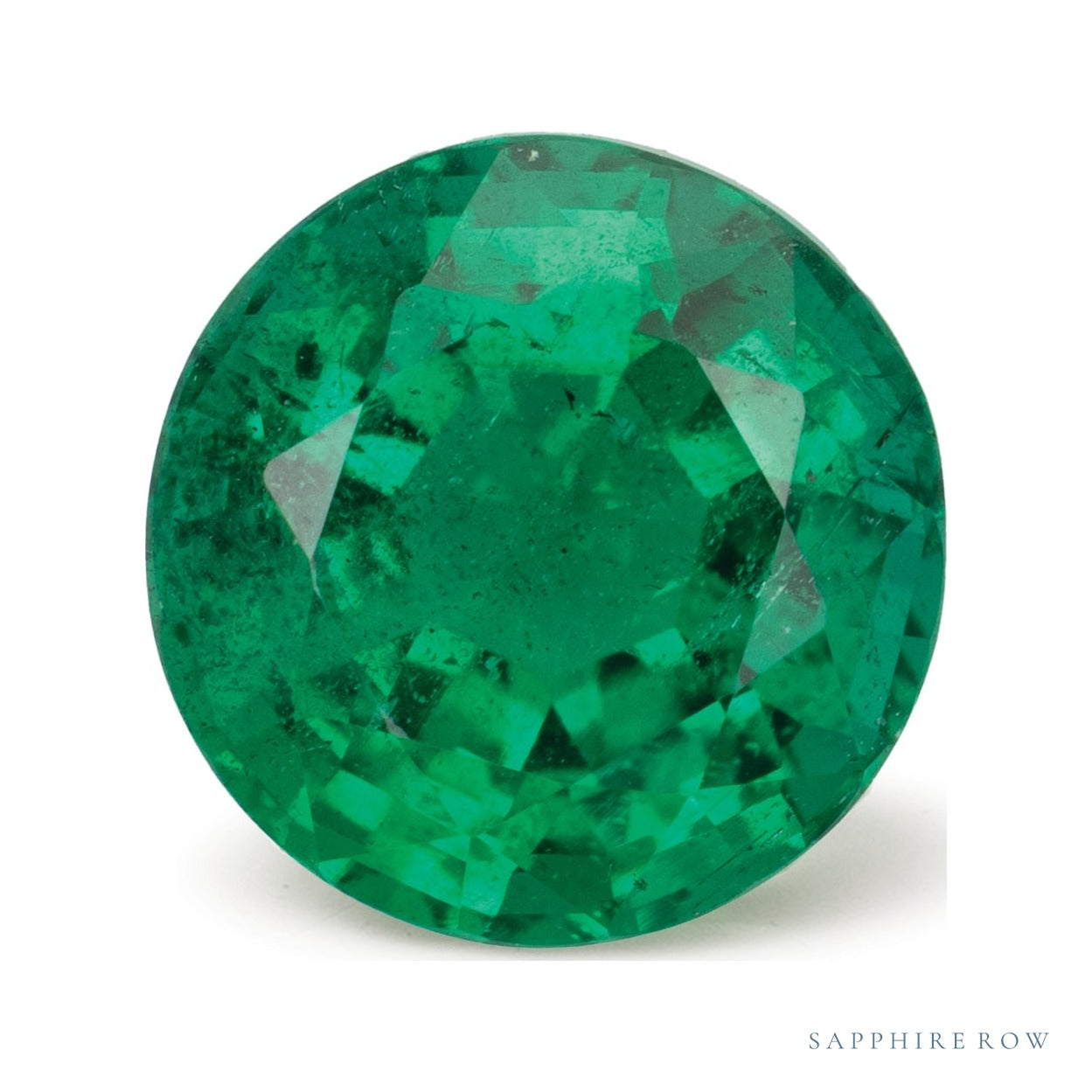 1.84 ct Natural Green Emerald (Oiled) – Round Cut — Sapphire Row · cut7