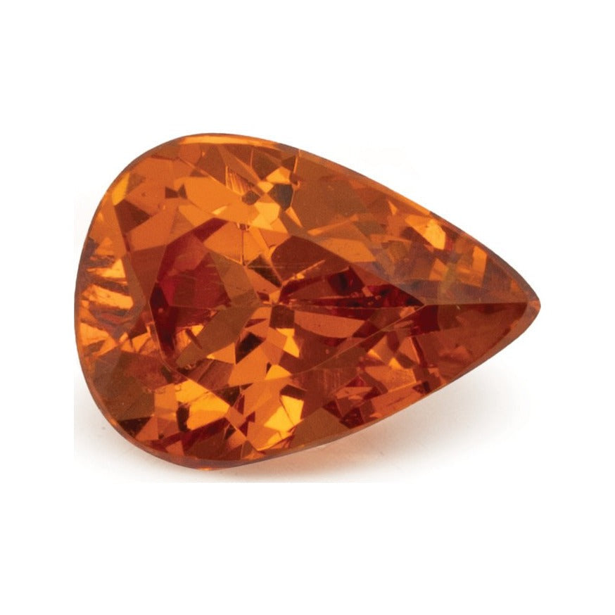 1.72 ct Natural Orange Spessartite Garnet (Untreated) – Pear Cut – Nigeria — Sapphire Row · cut7