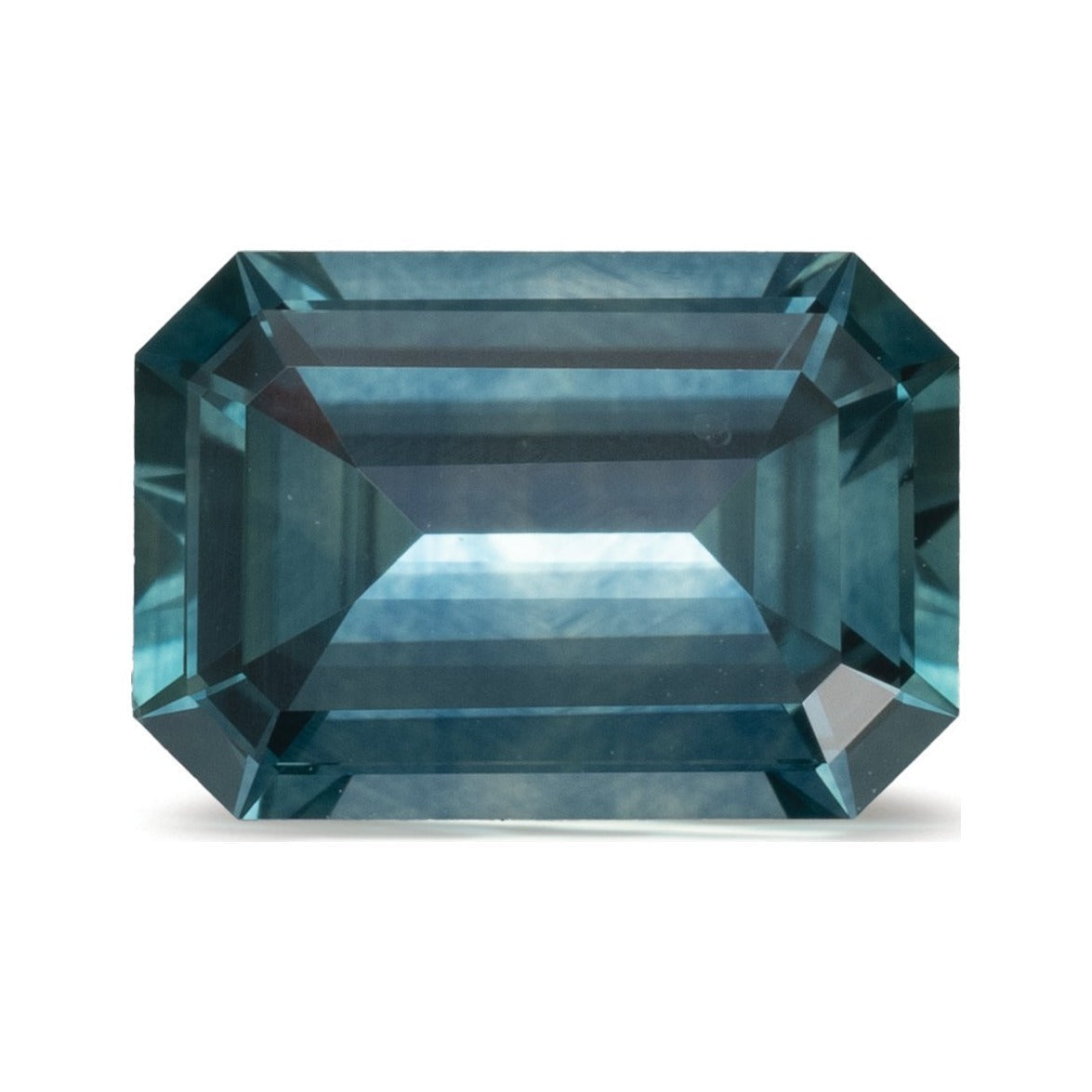 1.69 ct Natural Teal Sapphire (Heated) – Emerald Cut — Sapphire Row · cut7