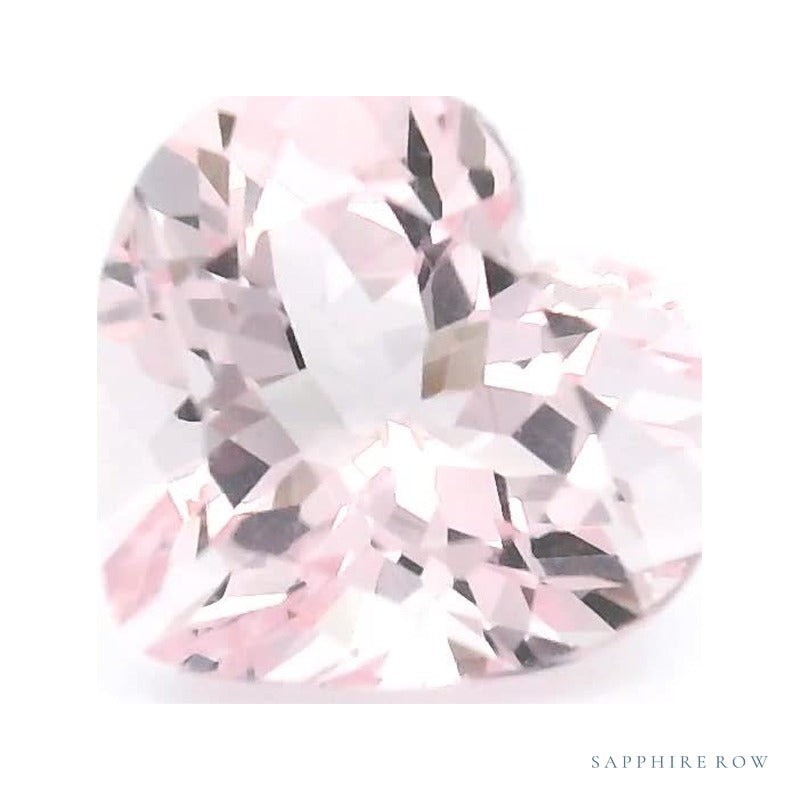 1.02 ct Natural Pink Morganite – Heart Cut — Sapphire Row · cut7