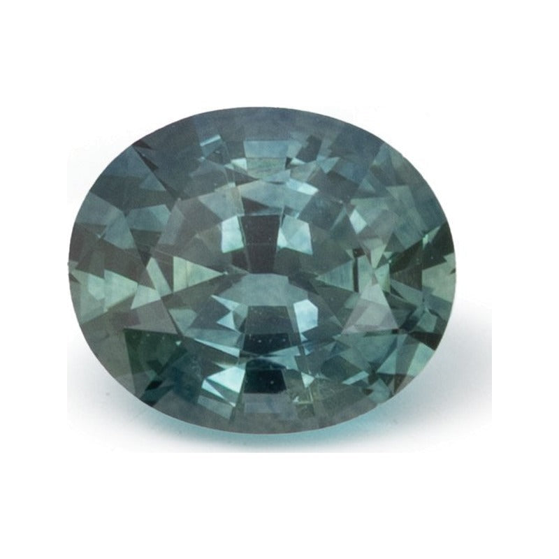 0.86 ct Natural Teal Sapphire (Heated) – Oval Cut – United States — Sapphire Row · cut7